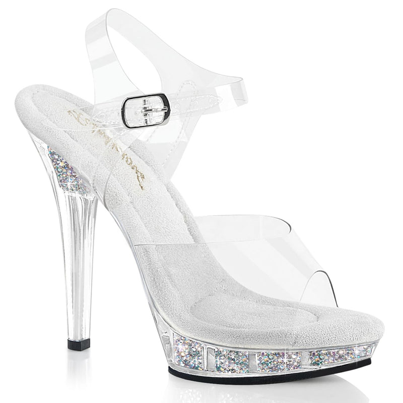 Fabulicious LIP-108RSI Clear/Clear-Silver AB RS Heels