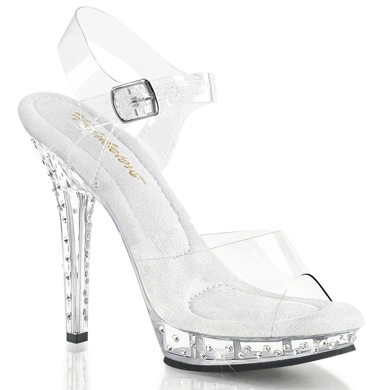 Fabulicious LIP-108SDT Sandal (Clear/Clear)