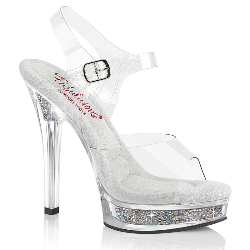 Fabulicious MAJESTY-508RSI Clear/Clear-Silver AB RS Heels