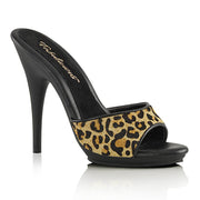 Fabulicious POISE-501FUR Leopard Print Fur/Black Matte