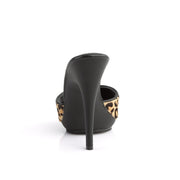 Fabulicious POISE-501FUR Leopard Print Fur/Black Matte