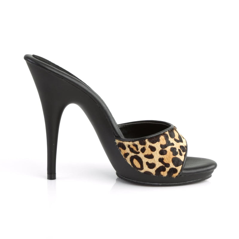 Fabulicious POISE-501FUR Leopard Print Fur/Black Matte