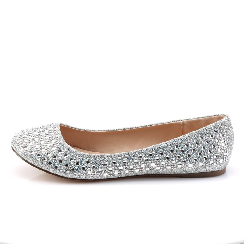 Fabulicious TREAT-06 Flat (Silver Glitter Mesh Fabric)
