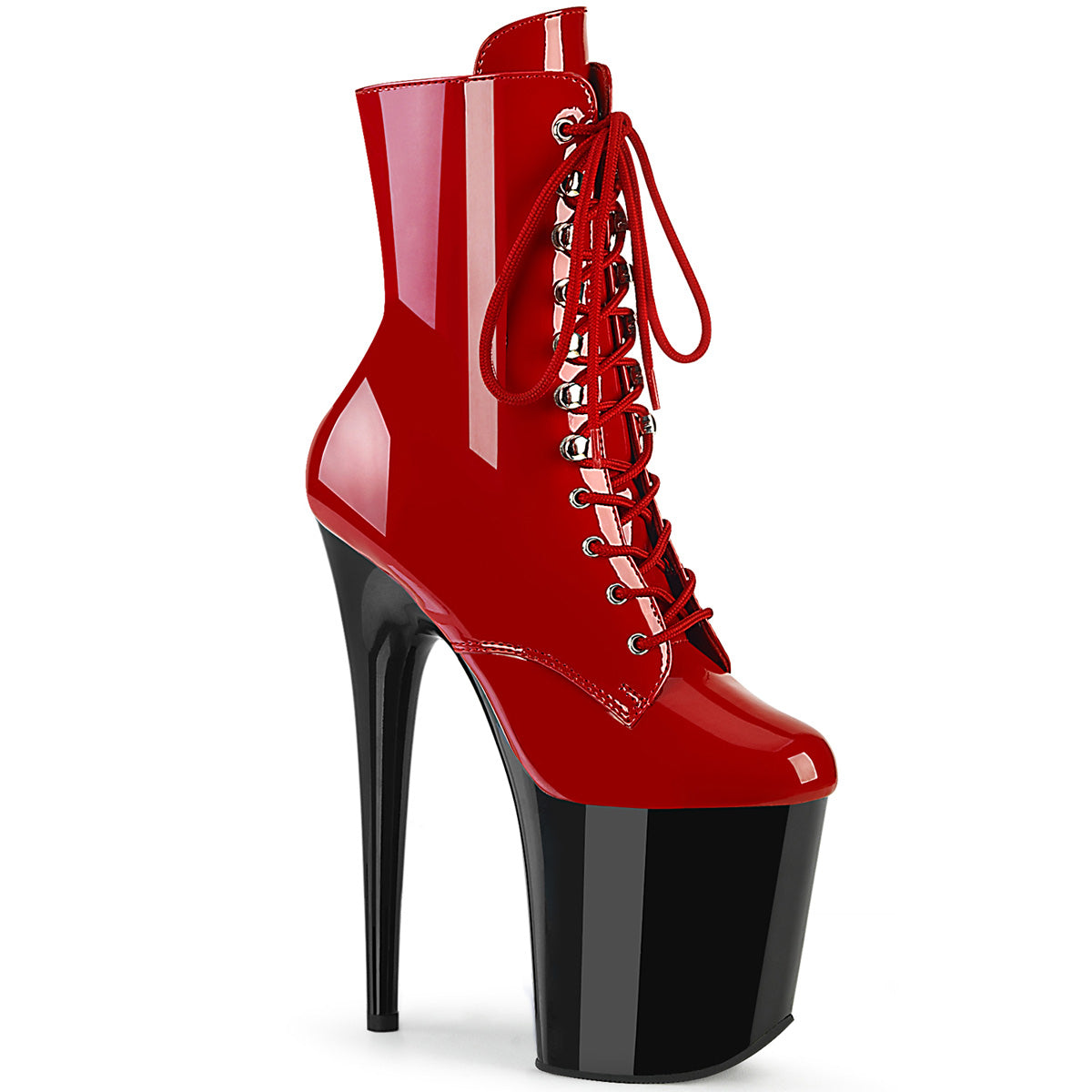 FLAMINGO-1020 Red/Black Ankle Boots