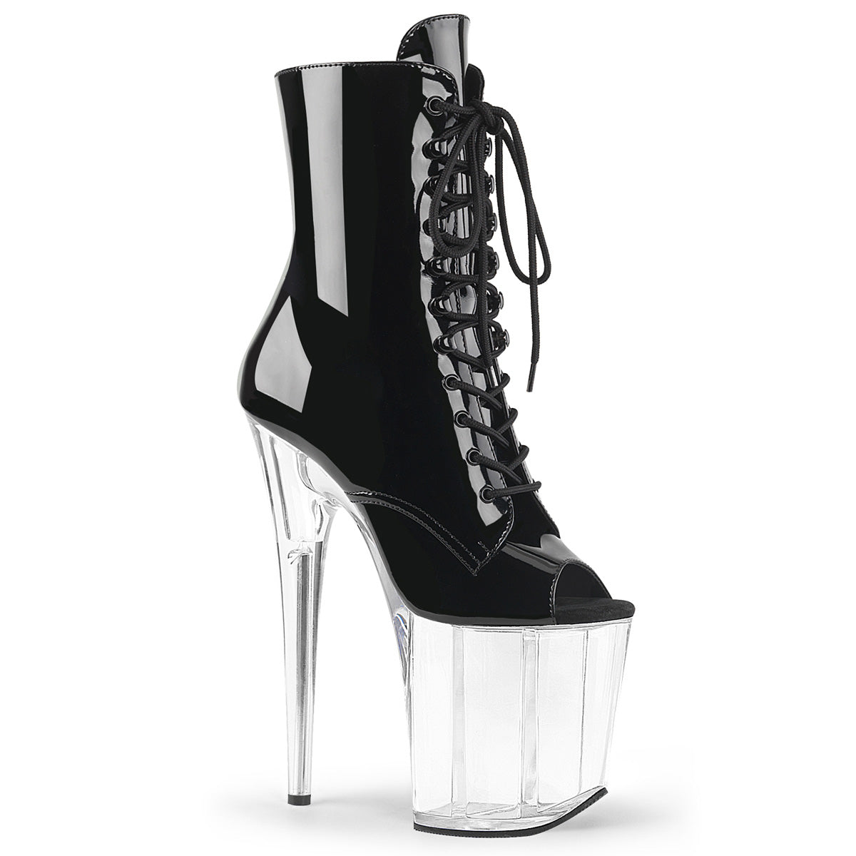 FLAMINGO-1021 Black/Clear Ankle Boots