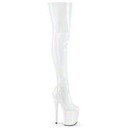 FLAMINGO-3000HWR White Stretch Hologram/White Hologram Pleaser US Size (Women's): 5
