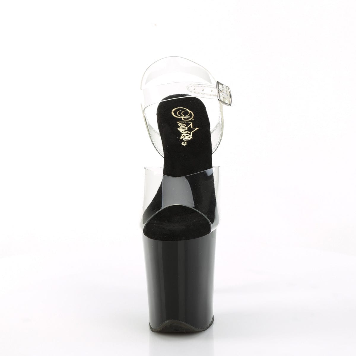 FLAMINGO-808CRS-2 Clear/Black-Silver Rhinestones Pleaser US Size (Women's): 5