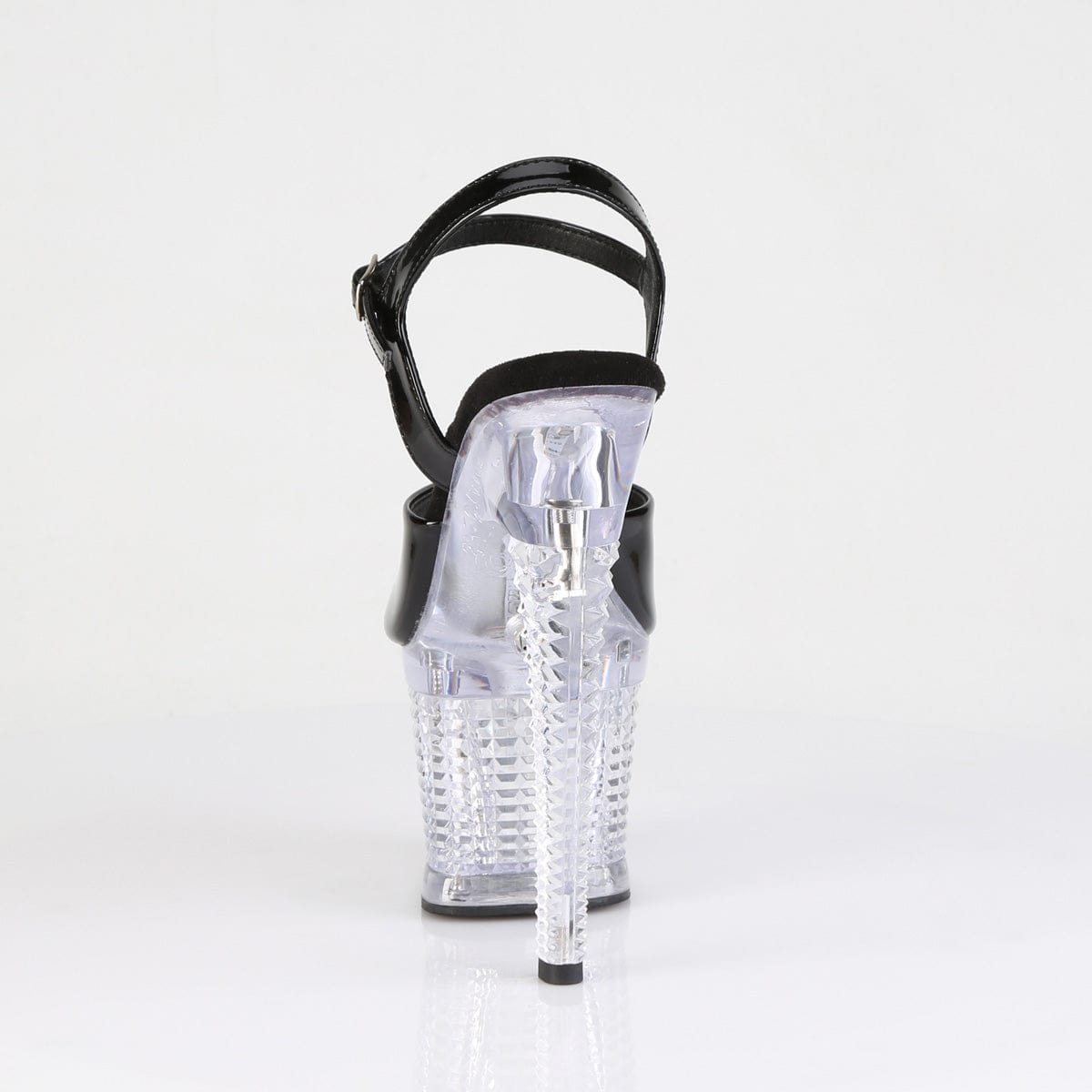 FLASHDANCE-709SPEC Black/Clear Light-Up Platform Heels Pleaser US Size (Women's): 6