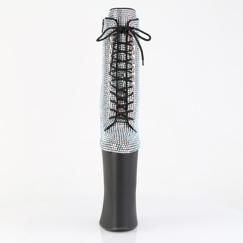 FORBIDDEN-1020RS Silver AB RS/Black Matte Platform Shoes