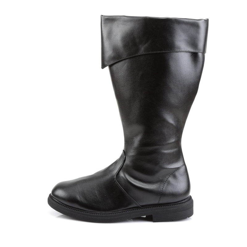 Funtasma CAPTAIN-105 Knee High Boot (Black Pu)