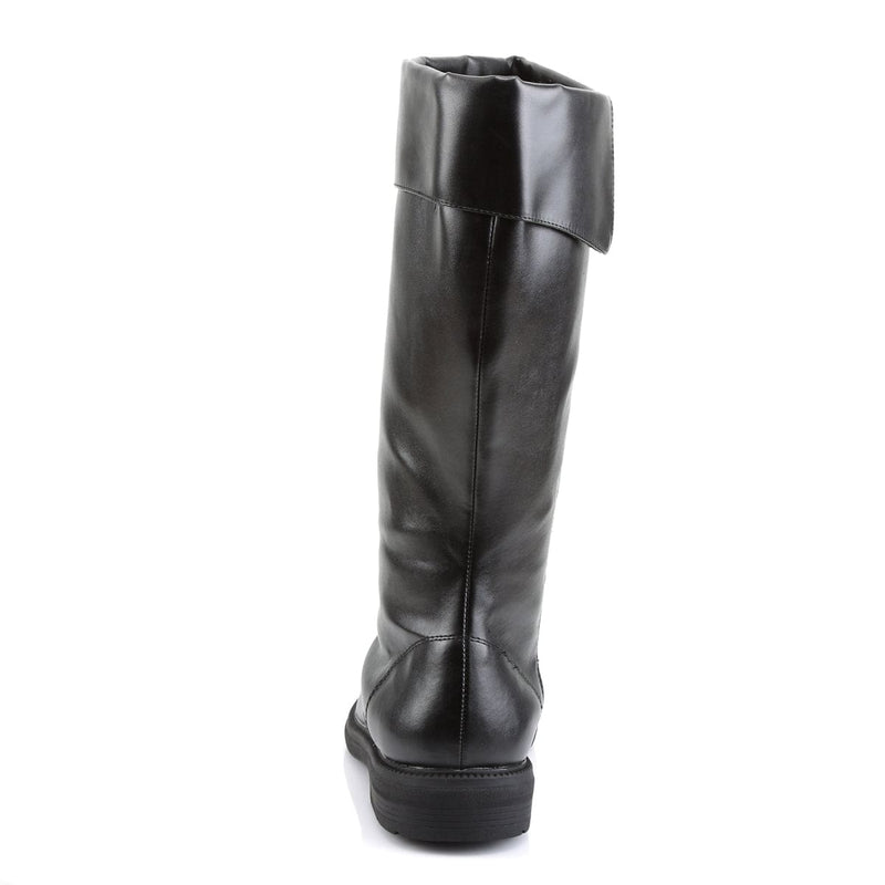 Funtasma CAPTAIN-105 Knee High Boot (Black Pu)
