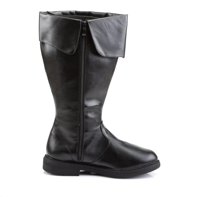 Funtasma CAPTAIN-105 Knee High Boot (Black Pu)