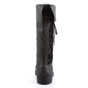 Funtasma CAPTAIN-110 Knee High Boot (Black-Brown Distressed Pu)