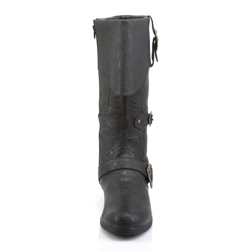 Funtasma CARRIBEAN-299 Knee High Boot (Black Distressed Pu)