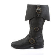 Funtasma CARRIBEAN-299 Knee High Boot (Black Distressed Pu)