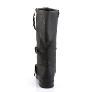 Funtasma CARRIBEAN-299 Knee High Boot (Black Distressed Pu)