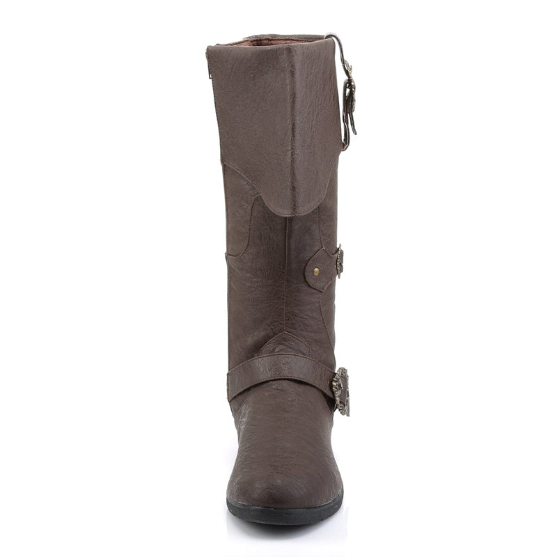 Funtasma CARRIBEAN-299 Knee High Boot (Brown Distressed Pu)