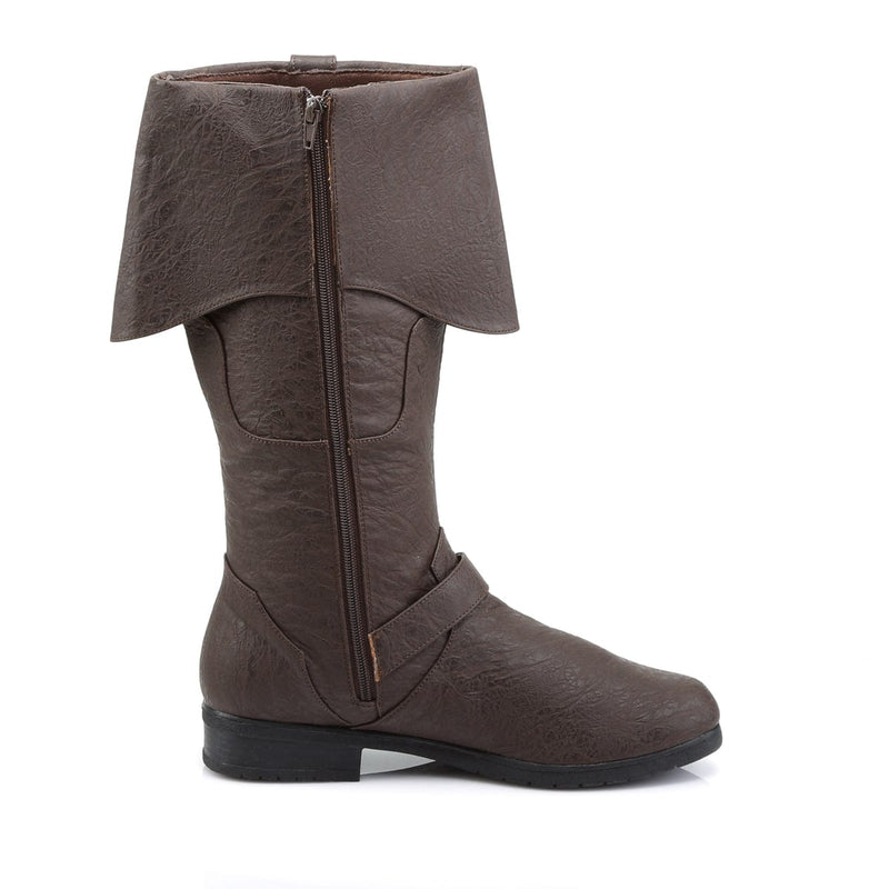 Funtasma CARRIBEAN-299 Knee High Boot (Brown Distressed Pu)