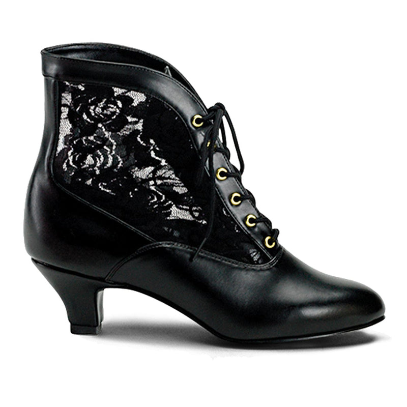 Funtasma DAME-05 Ankle Boot (Black Pu-Lace)