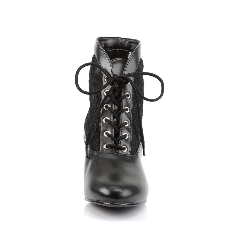 Funtasma DAME-05 Ankle Boot (Black Pu-Lace)