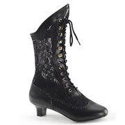 Funtasma DAME-115 Ankle Boot (Black Pu-Lace)