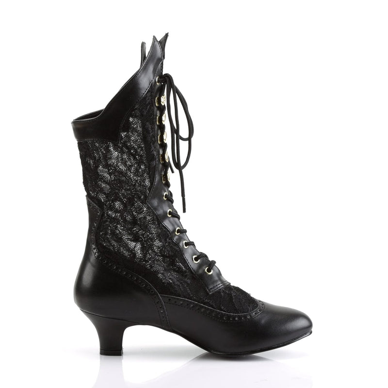 Funtasma DAME-115 Ankle Boot (Black Pu-Lace)