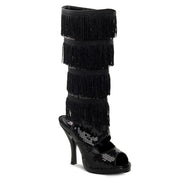 Funtasma FLAPPER-168 Knee High Boot (Black Sequins) 6