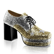 Funtasma GLAMROCK-02 Pump (Silver-Gold Glitter)