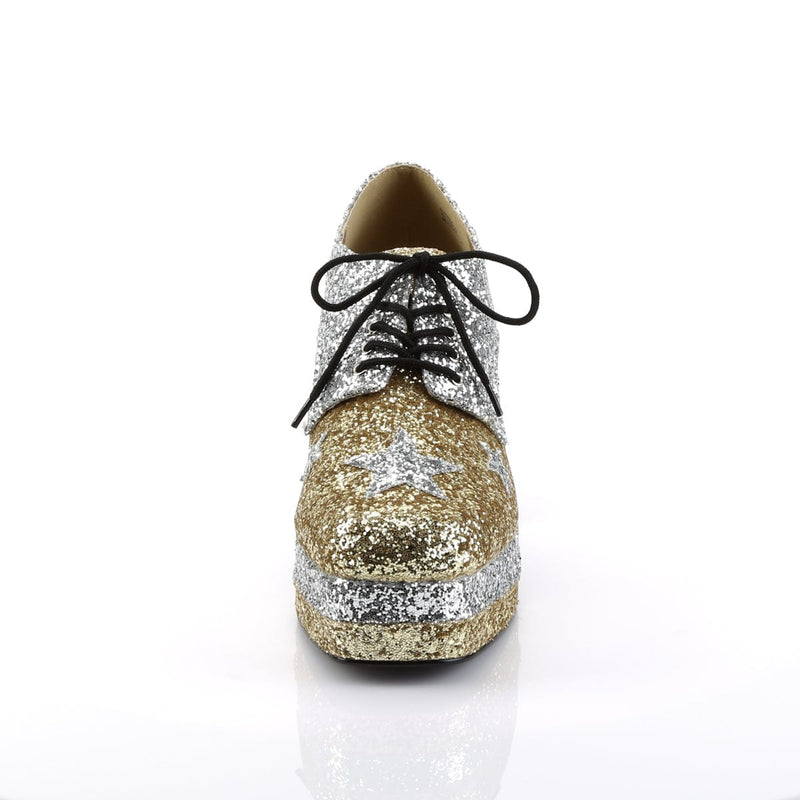 Funtasma GLAMROCK-02 Pump (Silver-Gold Glitter)