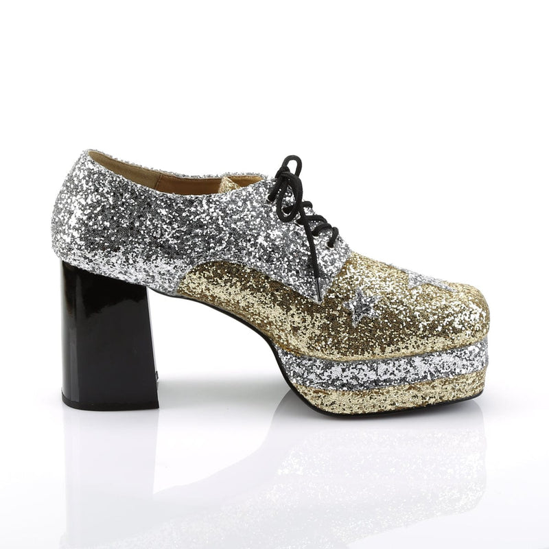 Funtasma GLAMROCK-02 Pump (Silver-Gold Glitter)