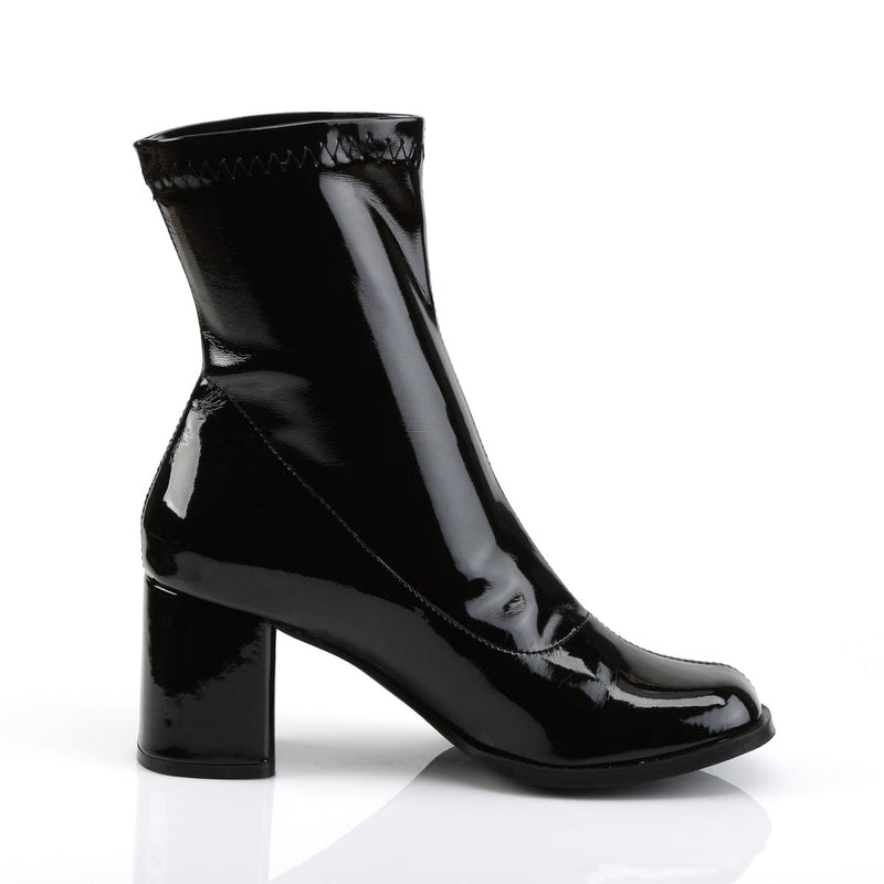 Funtasma GOGO-150 Ankle Boot (Black Stretch Patent)