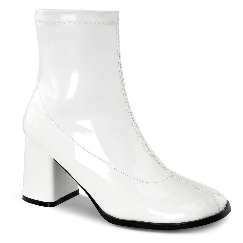 Funtasma GOGO-150 Ankle Boot (White Stretch Patent)