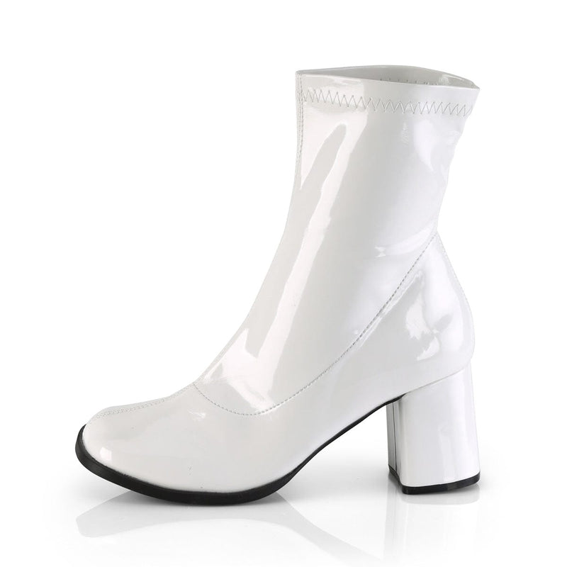 Funtasma GOGO-150 Ankle Boot (White Stretch Patent)