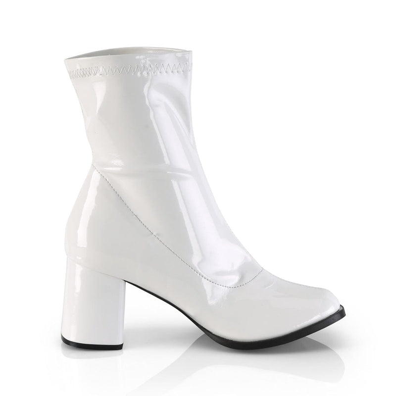 Funtasma GOGO-150 Ankle Boot (White Stretch Patent)