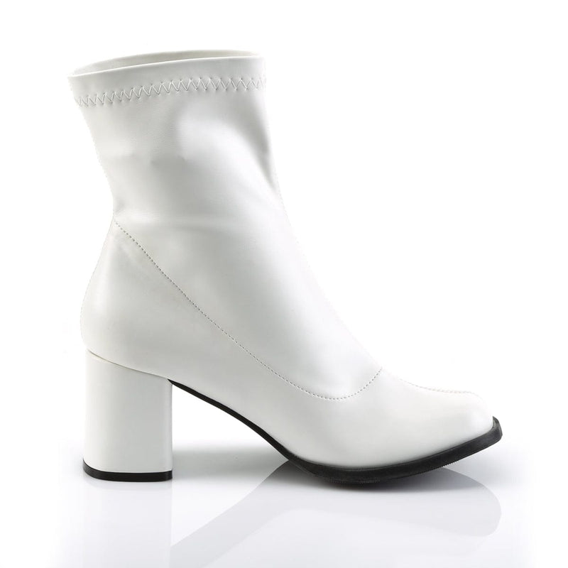 Funtasma GOGO-150 Ankle Boot (White Stretch Pu)