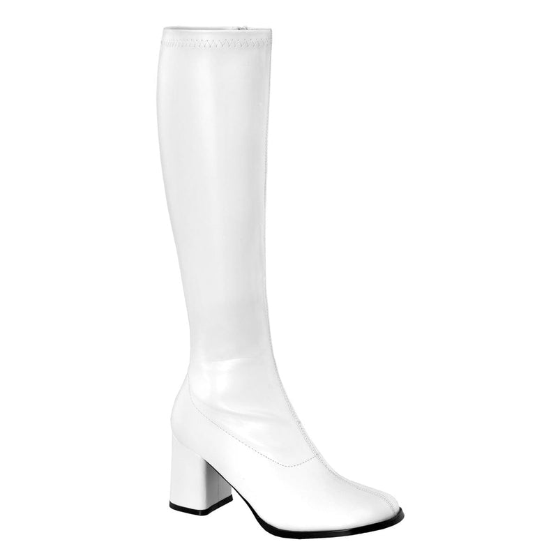 Funtasma GOGO-300 Knee High Boot (White Stretch Pu) 5