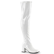 Funtasma GOGO-3000 Knee High Boot (White Stretch Patent) 5