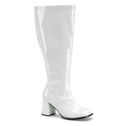 Funtasma GOGO-300X Knee High Boot (White Stretch Patent)