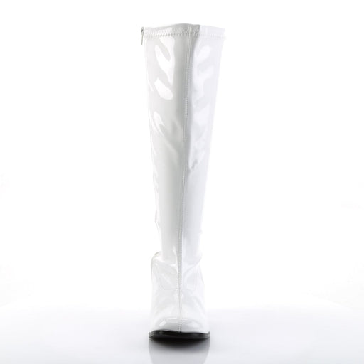 Funtasma GOGO-300X Knee High Boot (White Stretch Patent)