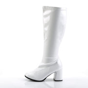 Funtasma GOGO-300X Knee High Boot (White Stretch Patent)