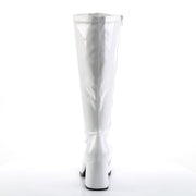 Funtasma GOGO-300X Knee High Boot (White Stretch Patent)