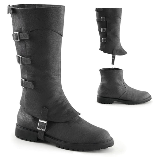 Funtasma GOTHAM-105 Knee High Boot (Black Distressed Pu)