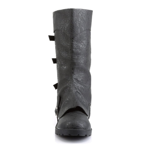 Funtasma GOTHAM-105 Knee High Boot (Black Distressed Pu)