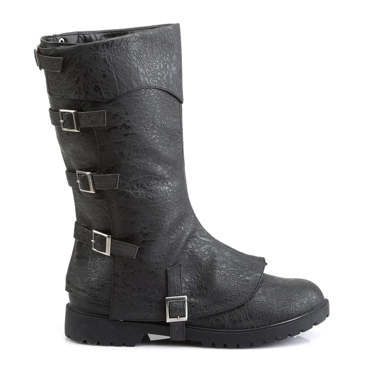 Funtasma GOTHAM-105 Knee High Boot (Black Distressed Pu)