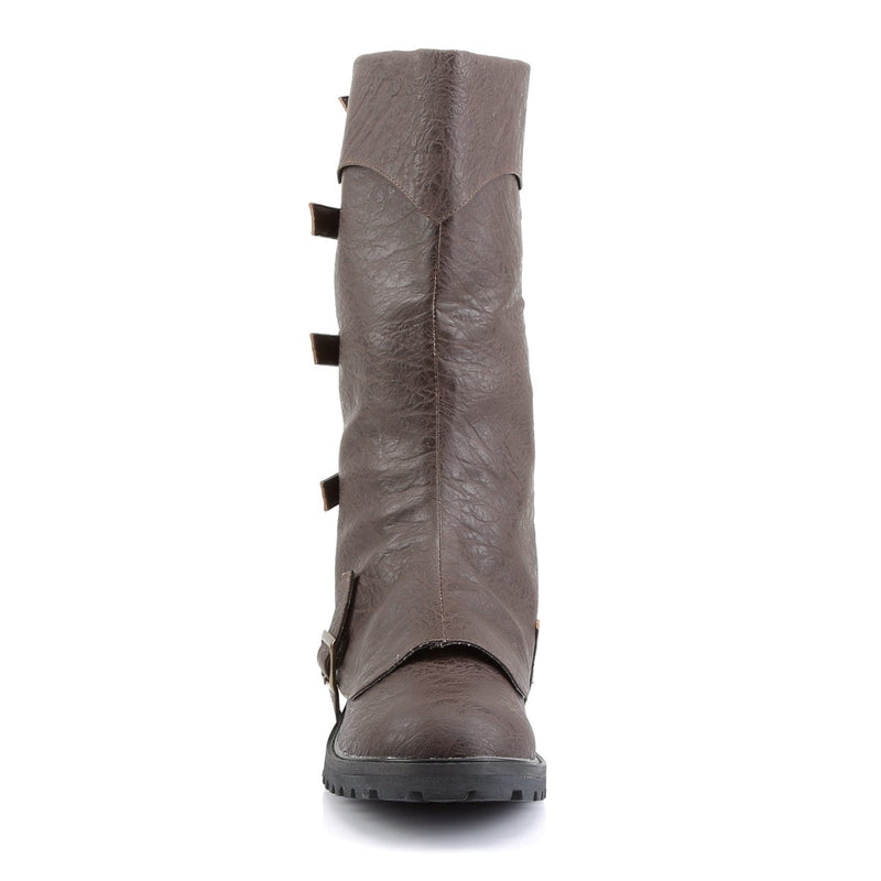 Funtasma GOTHAM-105 Knee High Boot (Brown Distressed Pu)