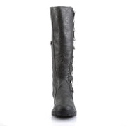 Funtasma GOTHAM-109 Knee High Boot (Black Distressed Pu)