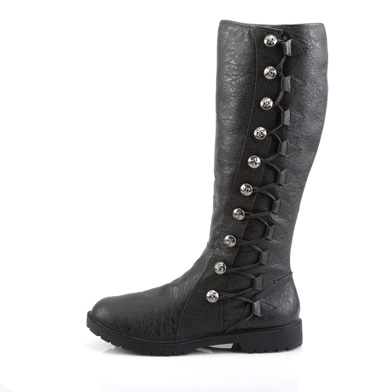 Funtasma GOTHAM-109 Knee High Boot (Black Distressed Pu)