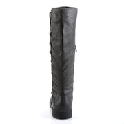 Funtasma GOTHAM-109 Knee High Boot (Black Distressed Pu)