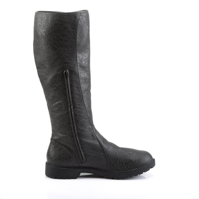 Funtasma GOTHAM-109 Knee High Boot (Black Distressed Pu)