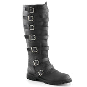 Funtasma GOTHAM-110 Knee High Boot (Black Distressed Pu)